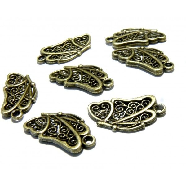 Apprêt bijoux 30 pendentif papillon 2W1218 Bronze