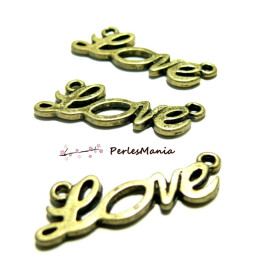 Breloques bronze connecteur Love Petit Modele