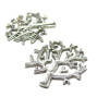 Apprêt bijoux: 10 pendentif arbre 2Y6426 vieil argent 