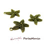 Pendentifs breloque etoiles de mer métal couleur BRONZE