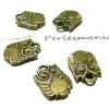 Pendentifs breloques Hibou métal couleur Bronze