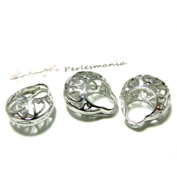 Pendentifs Panier Ajouré Métal 22x18mm Argent Platine