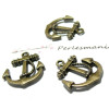 Breloques pendentifs ancre 23mm – Métal couleur bronze