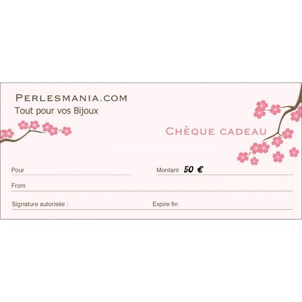 Chèque cadeau Perlesmania de 50€