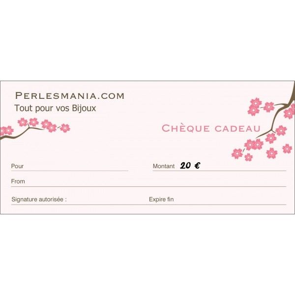 Chèque cadeau Perlesmania de 20€