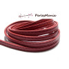 Environ 1,15 mètre  de cordon SIMILI CUIR  SURPIQUE ton ROUGE 5 par 2MM A2401