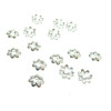 calottes coupelles embouts Fleurs Fleurs Fines 6mm couleur Argent Vif