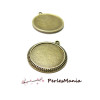 Pendentifs ARTY  DOUBLE PICOT 25mm  BRONZE
