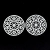 Estampes pendentif filigrane Mandala 25mm Blanc