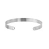 PS110081561  PAX 1 support bracelet JONC PLAT 6mm métal couleur ARGENT PLATINE 