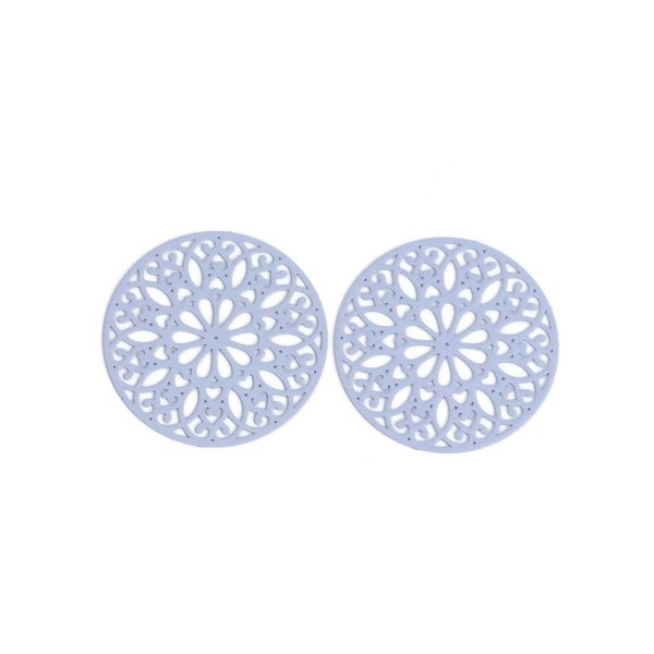 Estampes pendentif filigrane Mandala 25mm Lilas