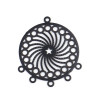 Estampes Pendentif Chandelier Filigrane Mandala Noir