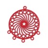 PS110206753 PAX de 5 Estampes pendentif chandelier filigrane Mandala Rouge