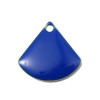 sequins médaillons émaillés Eventail 13 par 12mm Bleu Roi sur une base en métal doré