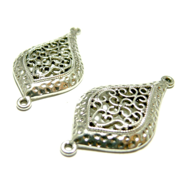2 pendentifs breloque VA ref P10506Y connecteur goutte
