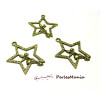 Pendentifs Fée sur Étoile 25x28mm – Métal Couleur Bronze