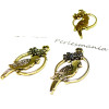 Pendentifs Perroquet 15x28mm – Métal Or Antique