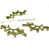 Lot de 20 pendentifs branche connecteur viel or ref 11638