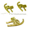 Pendentifs chat métal couleur Or Antique