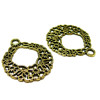 Apprêt bijoux 10 pendentifs corbeille de fleurs P9866Y Vieil or