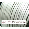 10m de cordon en suédine aspect cuir ARGENT PG00151 qualité, DIY 