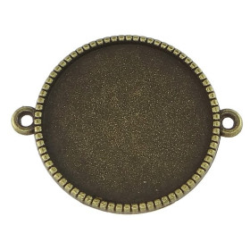 Pendentifs Connecteur Torsade 25mm – Laiton Bronze