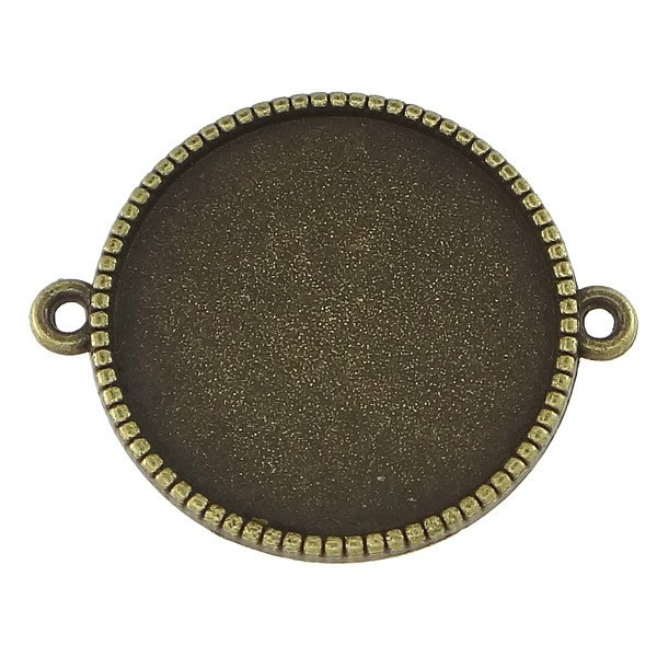 pendentifs CONNECTEUR Torsade 20mm métal couleur Bronze