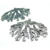 Lot de 2 pendentifs branche de corail métal couleur Argent Platine ref P13539 