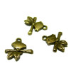 10 pendentifs, breloque petit oiseau sur branche BRONZE ref196, DIY