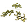 10 breloques pendentif branche de gui bronze No 2D1771