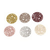 Estampes Connecteur Filigrane Médaillon Multi Fleurs 20mm – Cuivre Rouge Vin