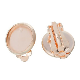 Supports de Boucles d'oreille clips 12mm couleur Or Rose