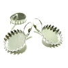 2 supports Boucles d'oreille DORMEUSE griffe A SERTIR 12mm metal couleur ARGENT PLATINE