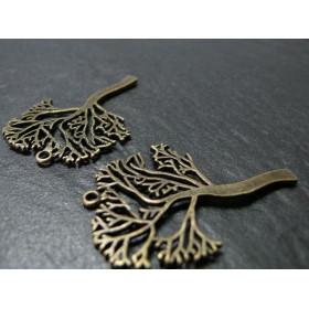 Pendentifs Arbre ajouré, métal finition BRONZE