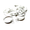 10 bagues anneau simple couleur Argent Platine Qualité Laiton