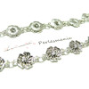 50 cm maille chaine Fleur laiton couleur Argent Antique ref 187940