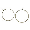 Boucle d'oreille Créoles Tige 20mm laiton couleur Bronze