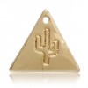 S11082397 PAX 5 pendentifs Cactus dans triangle couleur Doré 