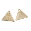 S11082397 PAX 5 pendentifs Cactus dans triangle couleur Doré 