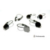Apprêt création de bijoux: 2 Supports de Boucle d'oreille dormeuse simple GUN Metal 