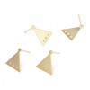 S110137155 PAX 4 Pieces Boucle d'oreille puce Triangle avec 3 attaches cuivre couleur Dore