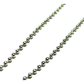PCHB001Y PAX 5 mètres Chaine maille bille 1.5mm couleur Argent Antique