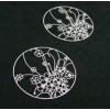 Estampes pendentif filigrane  Champ de Fleurs 30mm métal couleur Rose