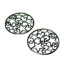 Estampes pendentif connecteur filigrane Multi Etoile Noir 20mm