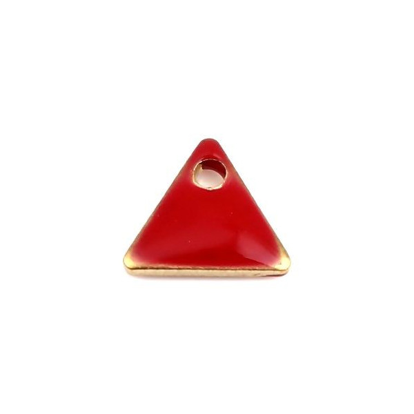 PS110238257 PAX 5 sequins médaillons émaillés Triangle petit modèle biface Rouge 5mm