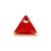 PS110238257 PAX 5 sequins médaillons émaillés Triangle petit modèle biface Rouge 5mm