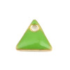 PS110238252 PAX 5 sequins médaillons émaillés Triangle petit modèle biface Vert Clair 5mm Base doré