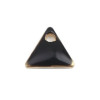 PS110238261 PAX 5 sequins médaillons émaillés Triangle petit modèle biface Noir 5mm Base doré