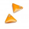 PS110238256 PAX 5 sequins médaillons émaillés Triangle petit modèle biface Orange 5mm Base doré