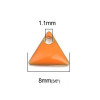 PS110238256 PAX 5 sequins médaillons émaillés Triangle petit modèle biface Orange 5mm Base doré